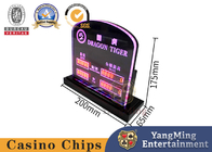 Engraved Fonts Niu Niu Dragon Tiger Poker Chip Display Case LED