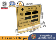 Acrylic Gold Screen Printing Baccarat Casino Gambling Chips
