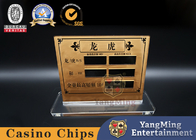 Translucent Acrylic Gold Baccarat Poker Casino Betting Display Card