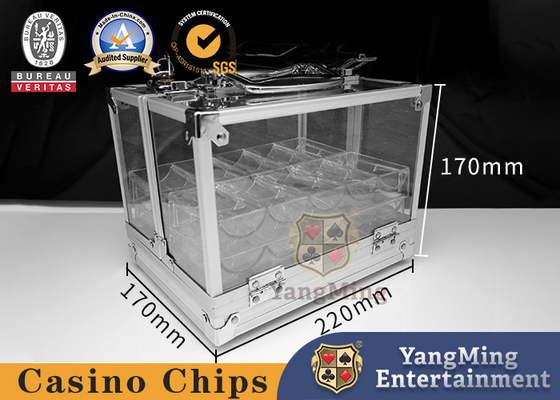 600 Ct Scroll Poker Acrylic Casino Display Case Box