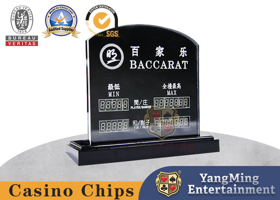 LED Lights Electronic Acrylic Baccarat Poker Chips Display
