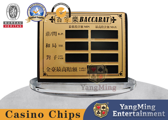 Acrylic Countertop Magnet Baccarat Countertop Betting Display Board